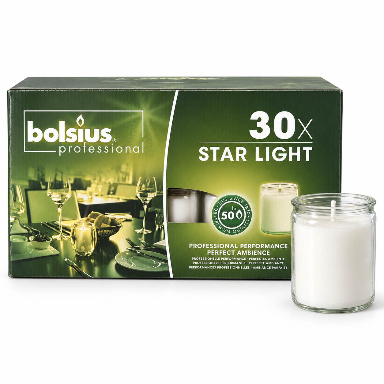 Bolsius Starlight Clear Glass Pot