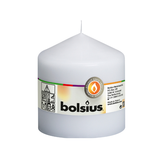 Bolsius - Euro Classic Pillar Candle 100 x 98mm - White or Ivory