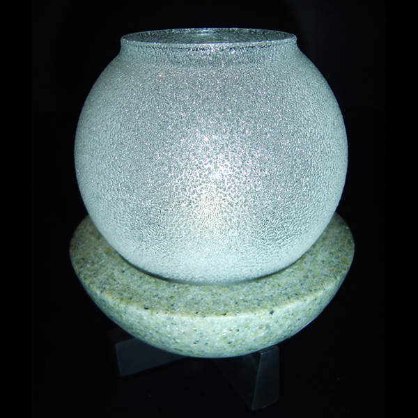 Globe 'Clear Ice' with Granit Base
