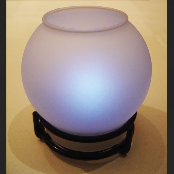 Globe 'Satin Crystal' with Black Ring Base