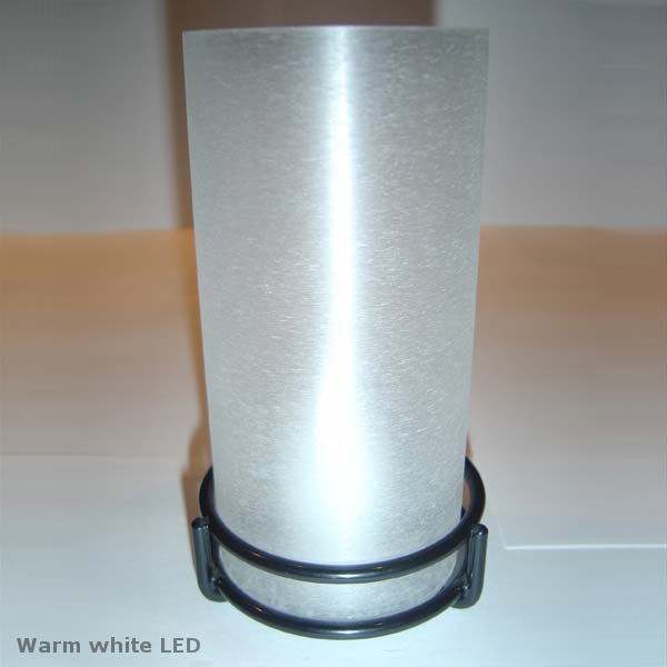 Acrylic Candle Lamp 15cm w/ Black Ring Base & Removable Colour Insert