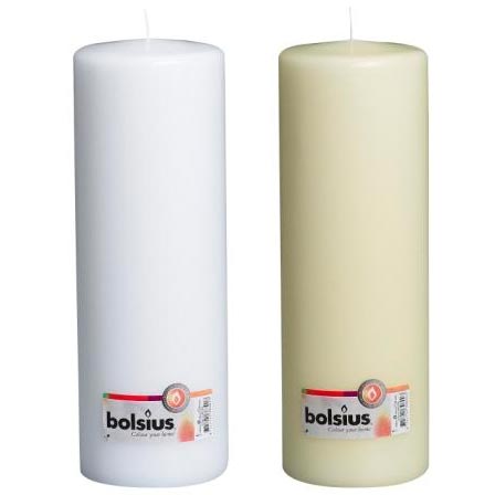 Bolsius - Euro Classic Pillar 300mm x 98mm - White or Ivory