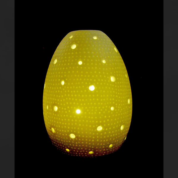 Porcellana Shell Candle Lamp (Large 20cm Tall) -w/Candle LED