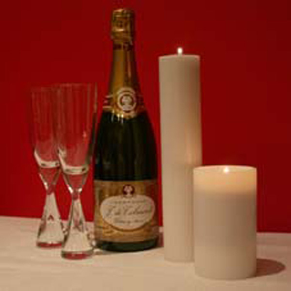 Solid White Nylon Artificial Pillar Candle